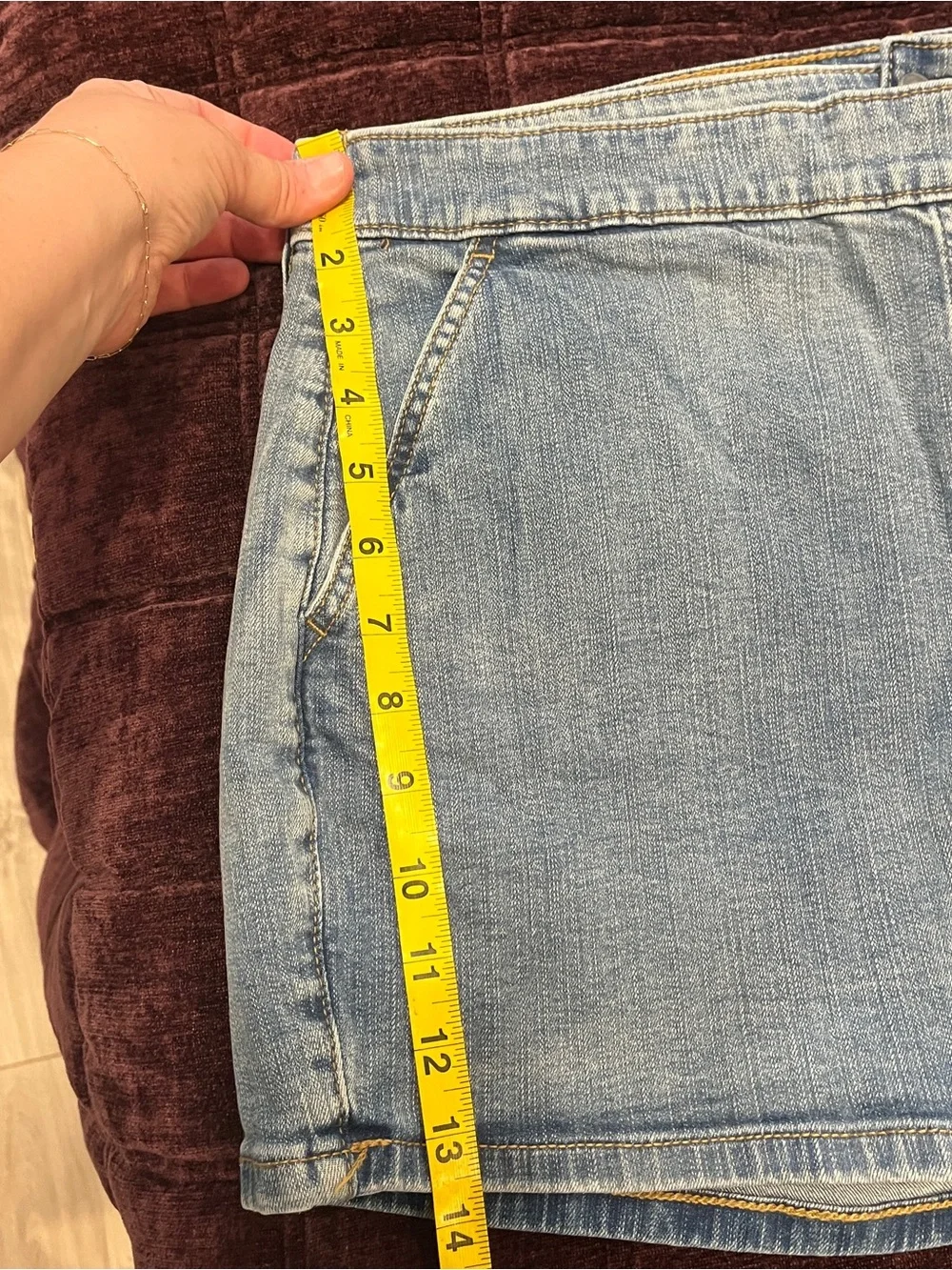 Torrid Blue Denim Mini Skort with Belt Loop